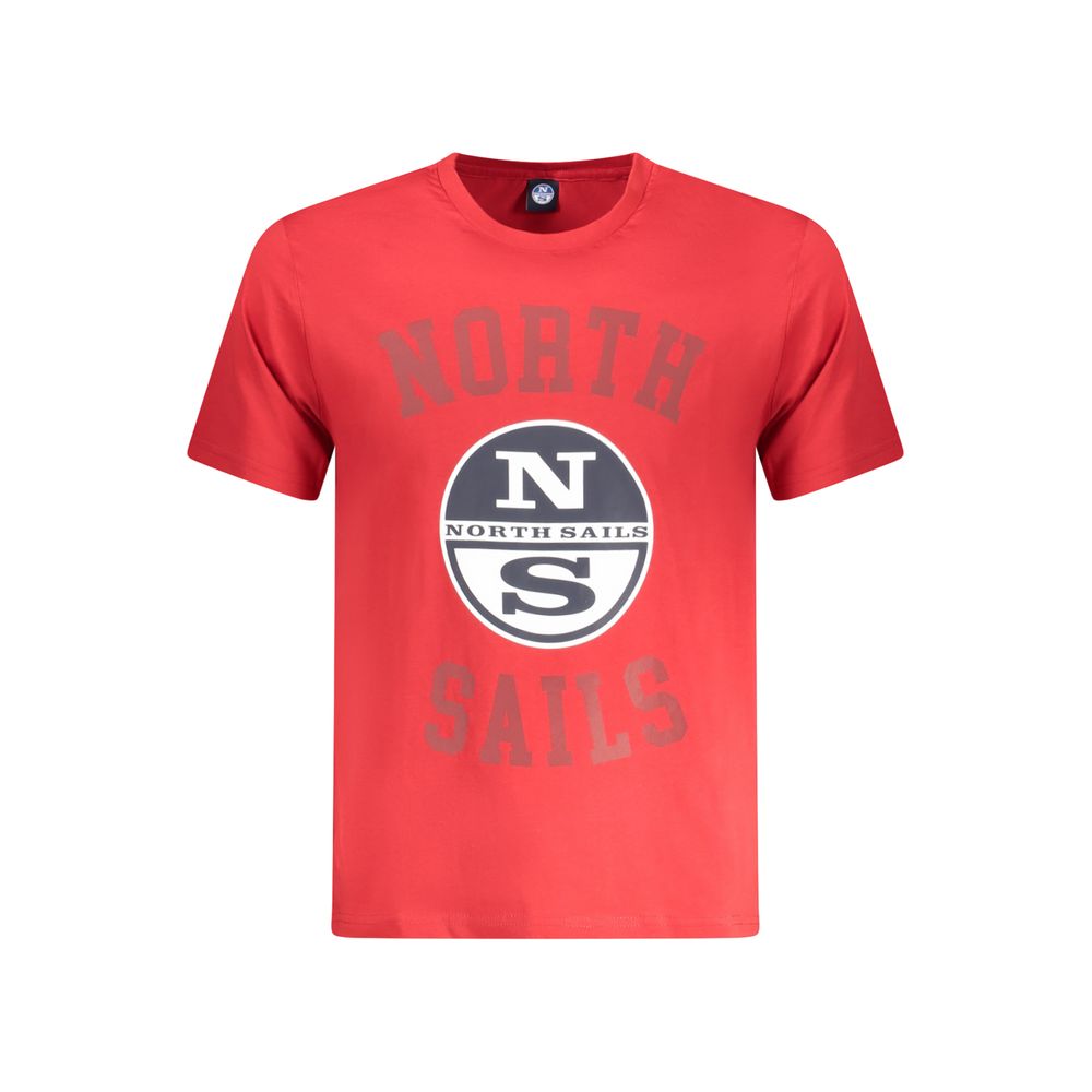 North Sails Red Cotton Men T-Shirt