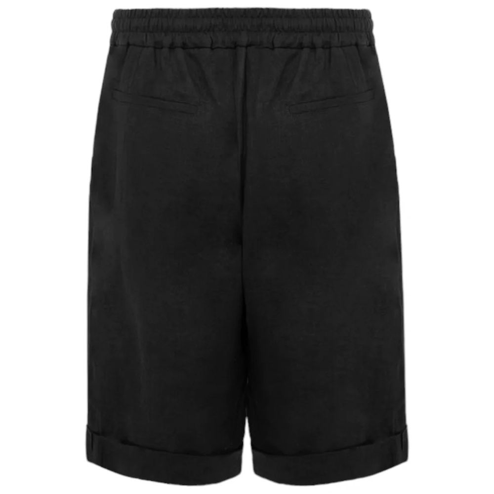 Alpha Studio Black Linen Short