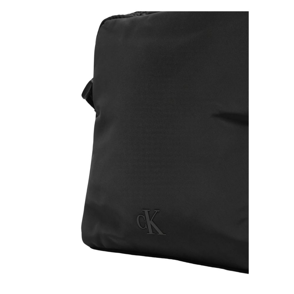 Calvin Klein Black Recycled Polyester Messenger Bag