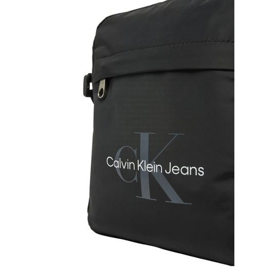 Calvin Klein Jeans Black Recycled Polyester Messenger Bag