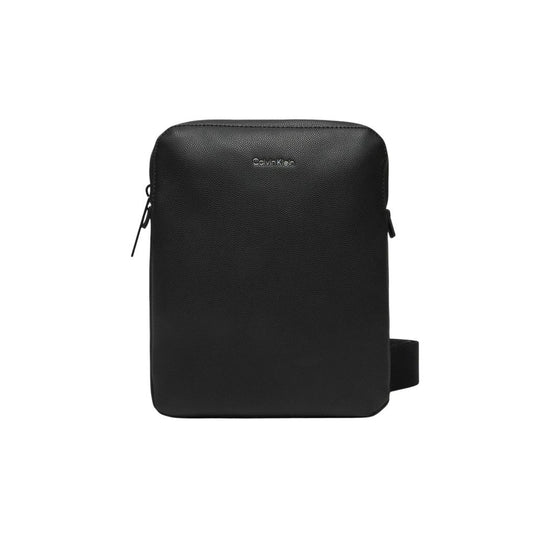 Calvin Klein Black Recycled Polyester Messenger Bag