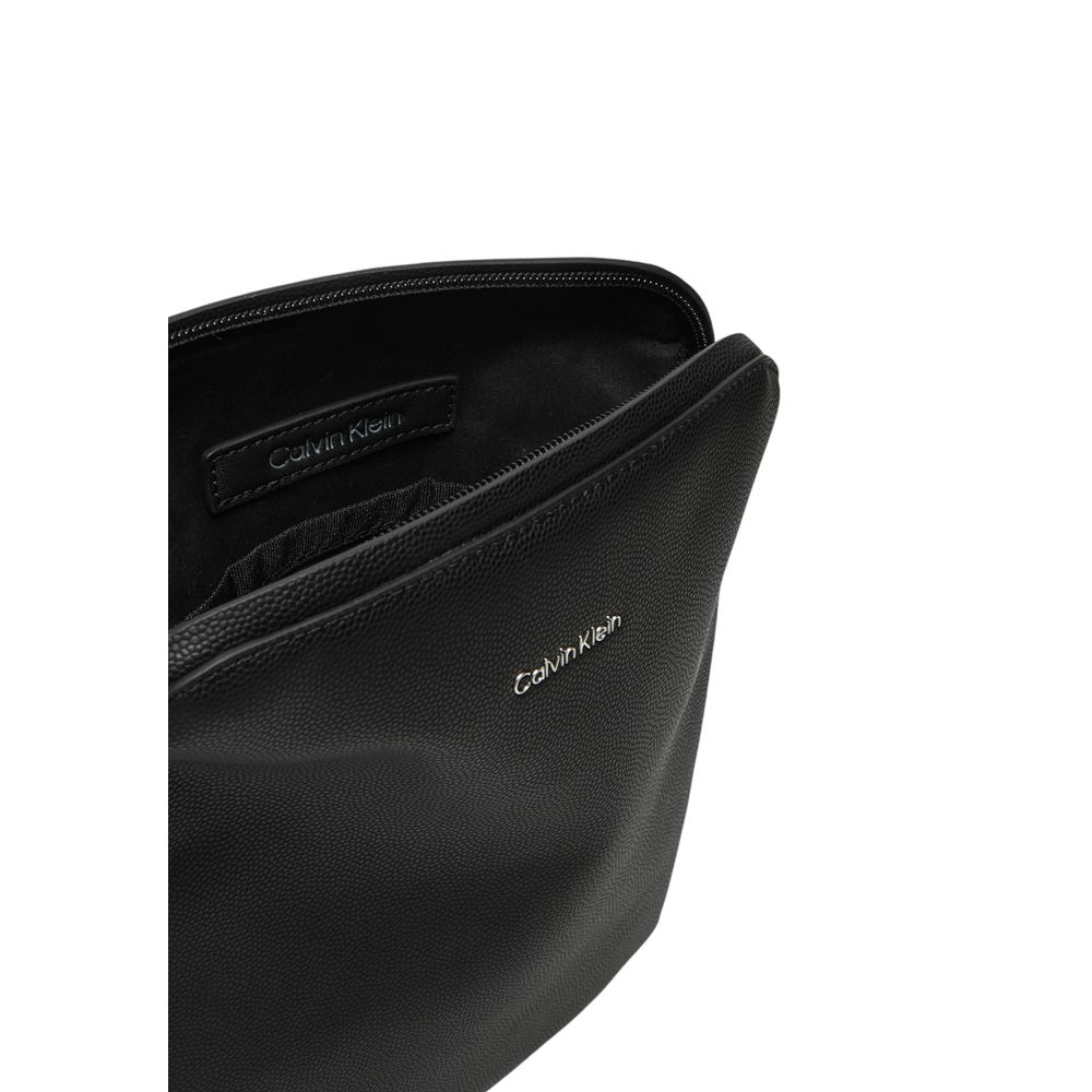 Calvin Klein Black Recycled Polyester Messenger Bag