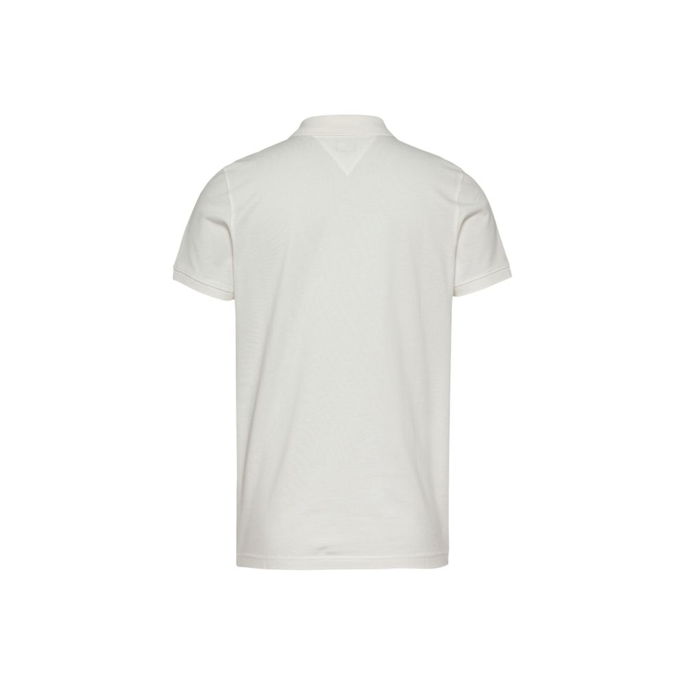 Tommy Hilfiger Jeans White Cotton Polo Shirt