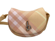 Burberry Mini Check Rocking Horse Crossbody Bag Purse Peach - ACCEXO