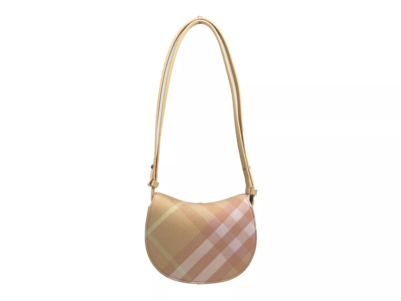 Burberry Mini Check Rocking Horse Crossbody Bag Purse Peach - ACCEXO