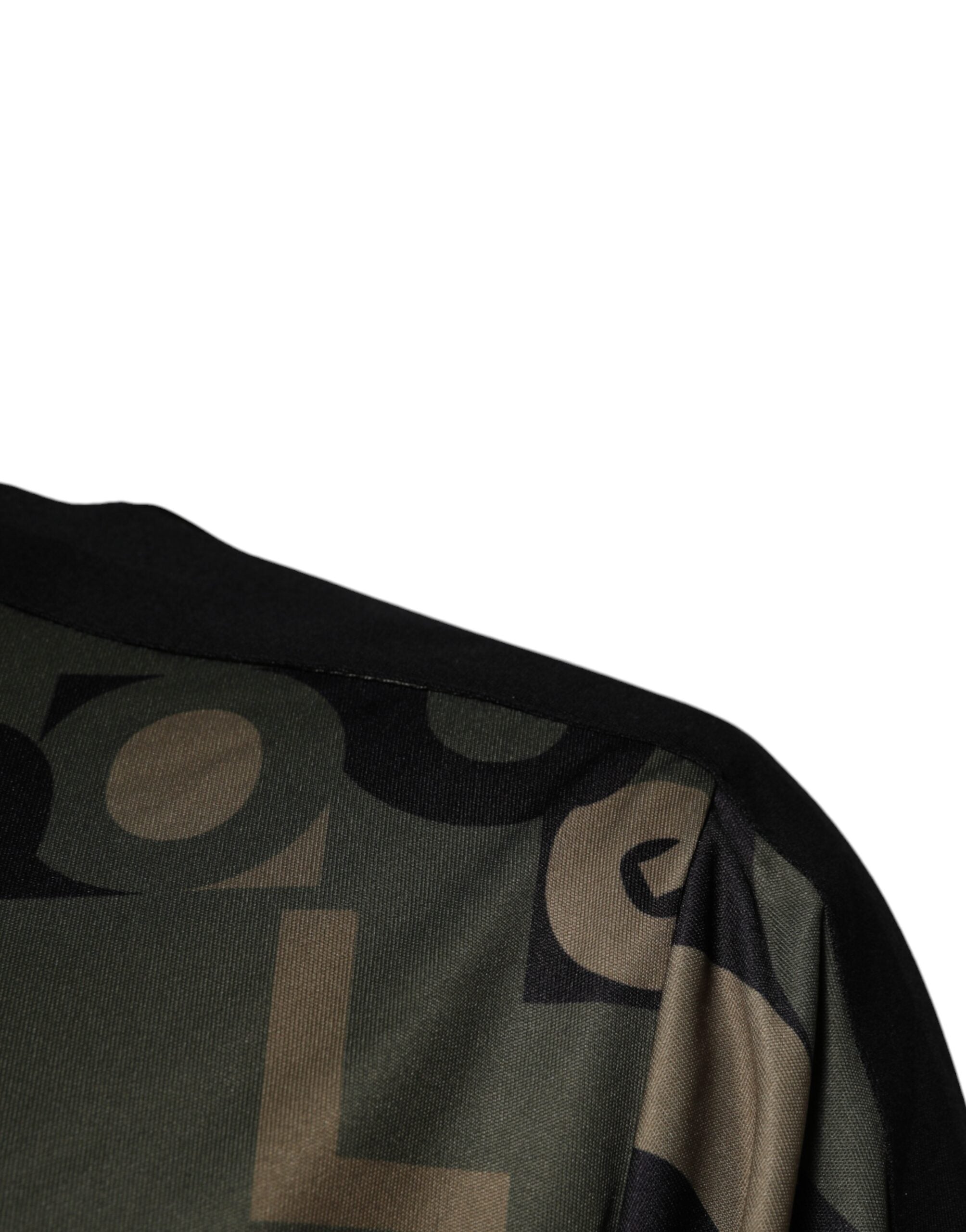 Dolce & Gabbana Army Green Polyester Logo Full Zip Sweater - ACCEXO