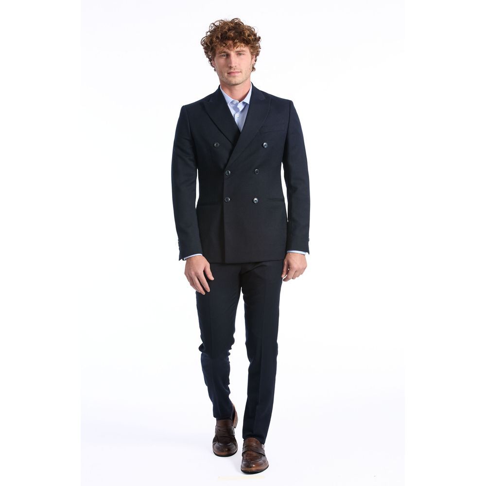 Baldinini Trend Blue Wool Suit - ACCEXO