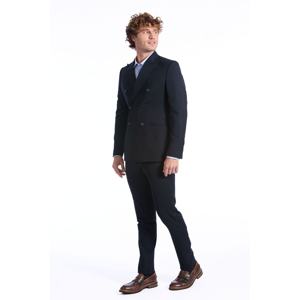 Baldinini Trend Blue Wool Suit - ACCEXO