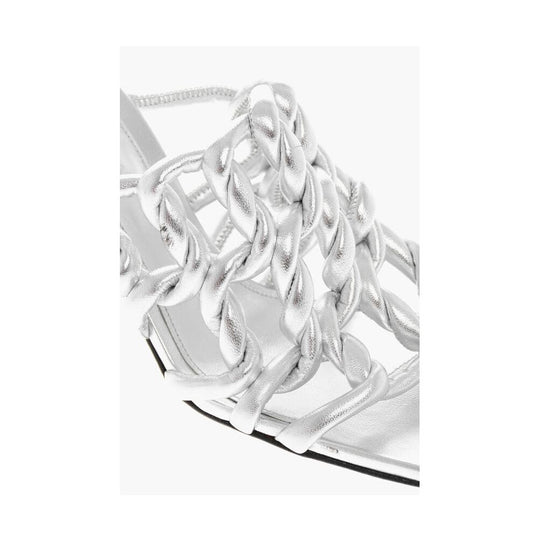 Bottega Veneta Silver Leather Sandal