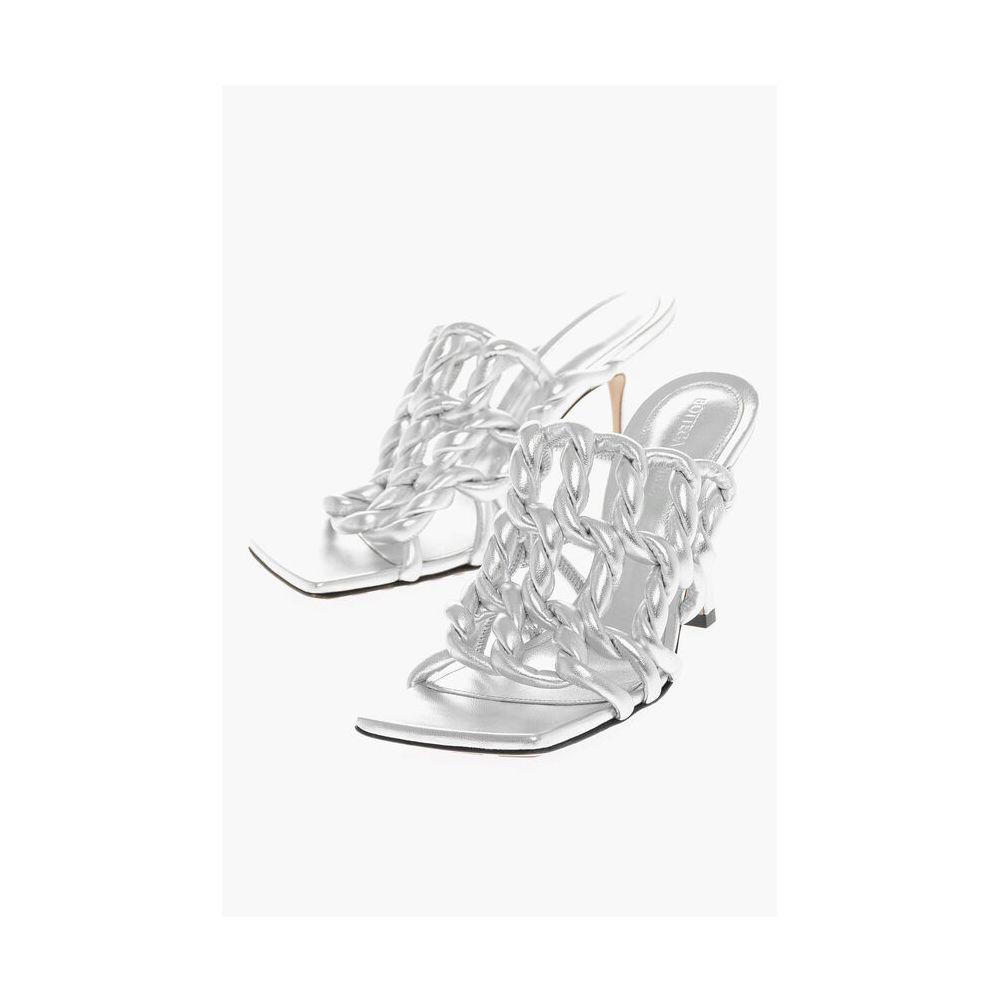 Bottega Veneta Silver Leather Sandal