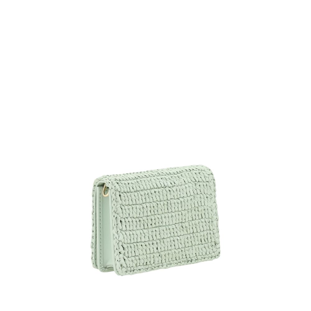 Prada Raffia Card Holder