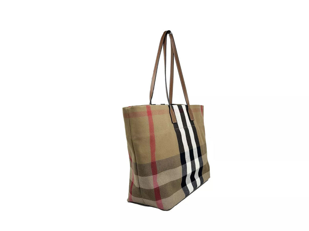 Burberry Medium London Check Tote Bag Purse Checkered