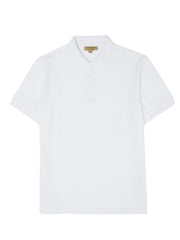 Burberry White Cotton Collared Polo Shirt