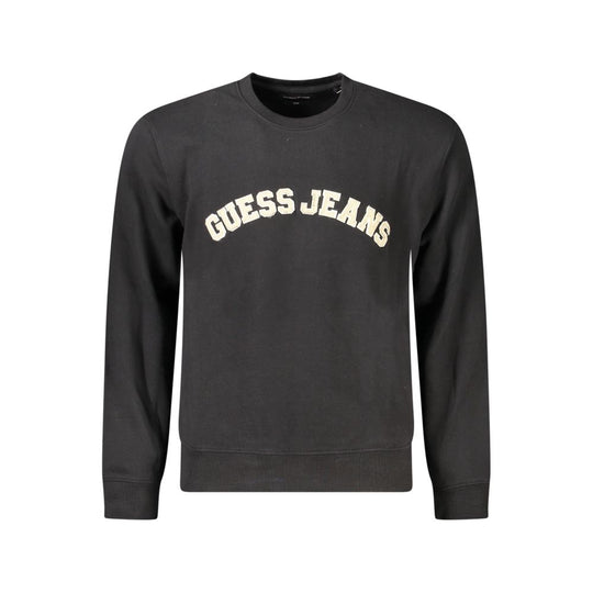 Guess Jeans Black Cotton Men Sweater