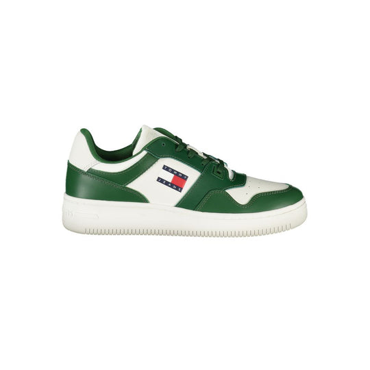 Tommy Hilfiger Green Leather Men Sneaker