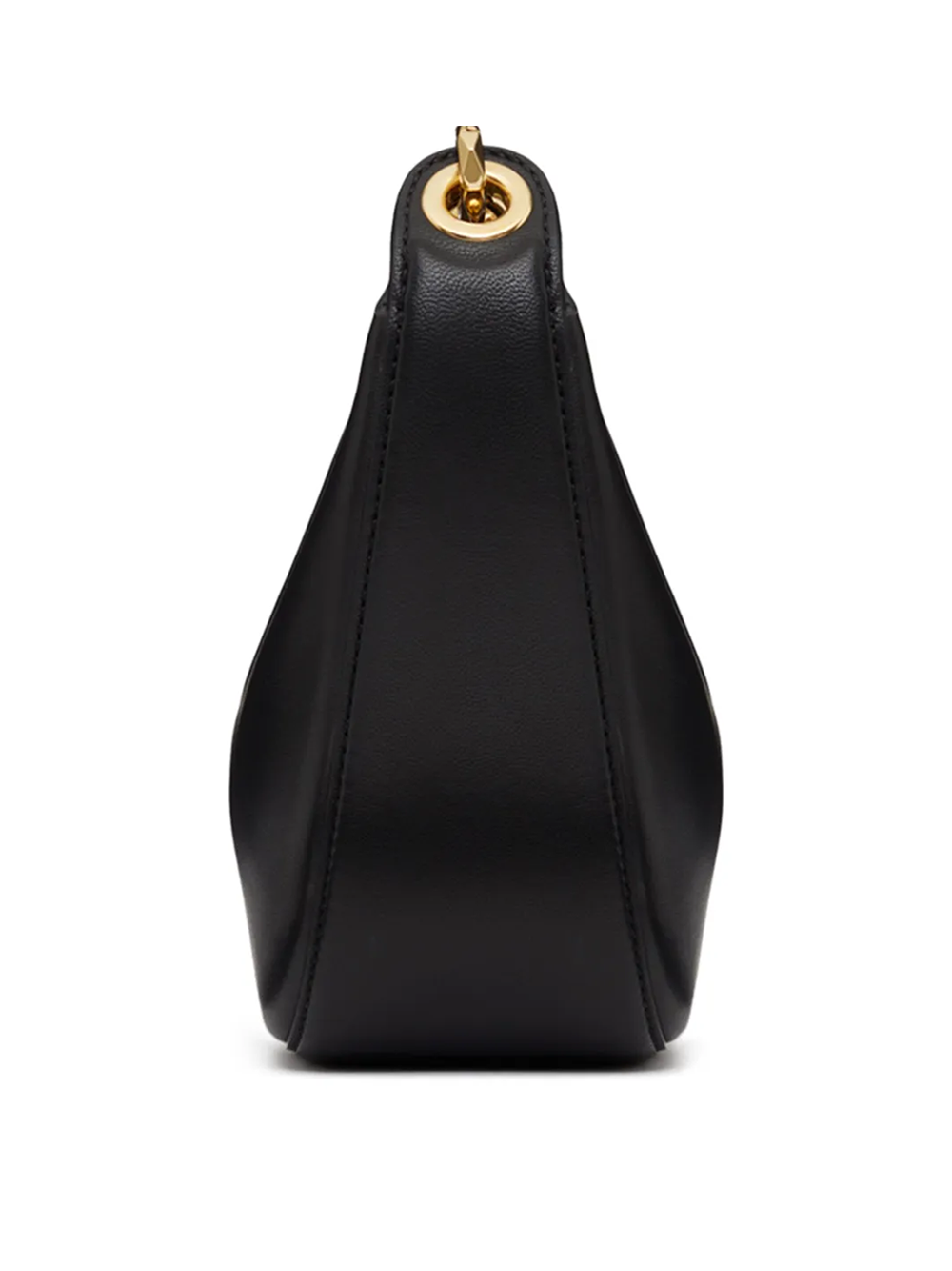 Valentino Garavani Black Leather Mini Hobo Vlogo Shoulder Bag - ACCEXO