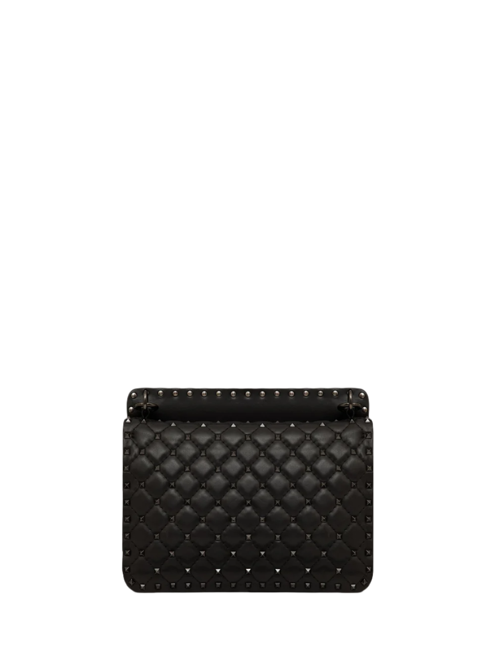 Valentino Garavani Black Nappa Leather Medium Rockstudt Spike Bag - ACCEXO