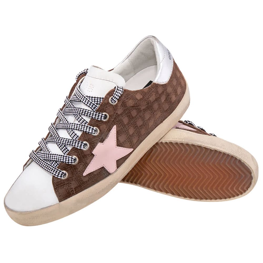 Golden Goose Brown Leather Di Calfskin Sneaker