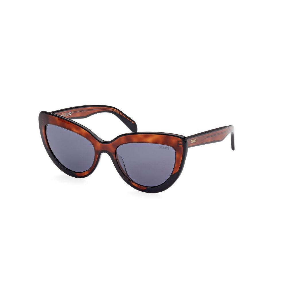 Emilio Pucci Brown Acetate Sunglasses