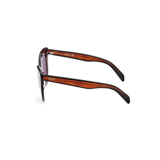 Emilio Pucci Brown Acetate Sunglasses