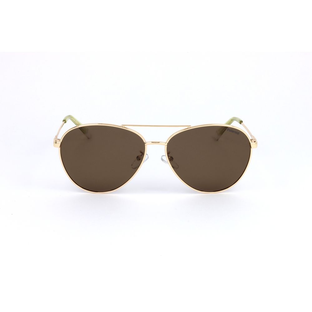 Polaroid Gold Metal Sunglasses