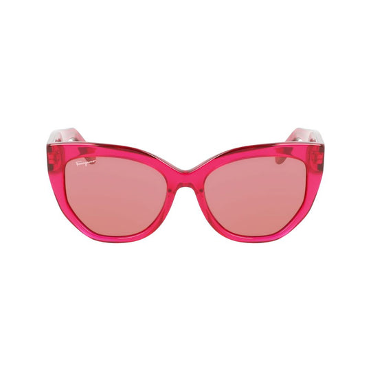 Ferragamo Red Acetate Sunglasses