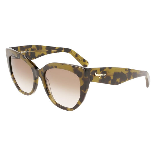 Ferragamo Brown Acetate Sunglasses