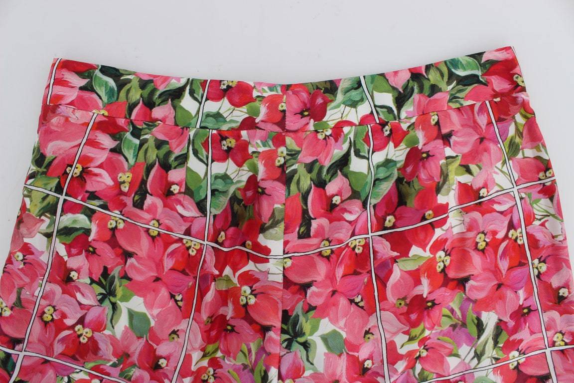 Dolce & Gabbana Multicolor Floral Silk Capri Pants - ACCEXO