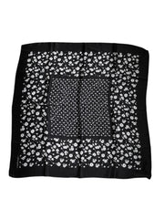 Dolce & Gabbana Black Floral Silk Square Wrap Shawl Scarf - ACCEXO