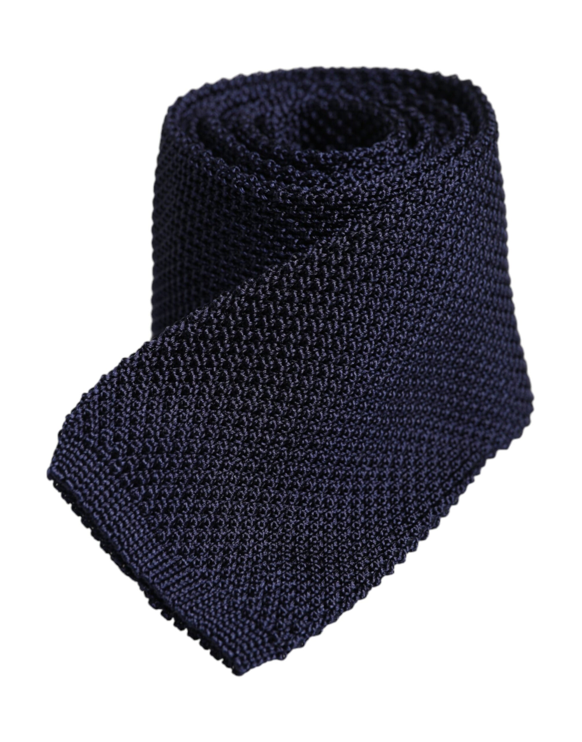 Dolce & Gabbana Dark Blue Silk Adjustable Necktie Tie - ACCEXO