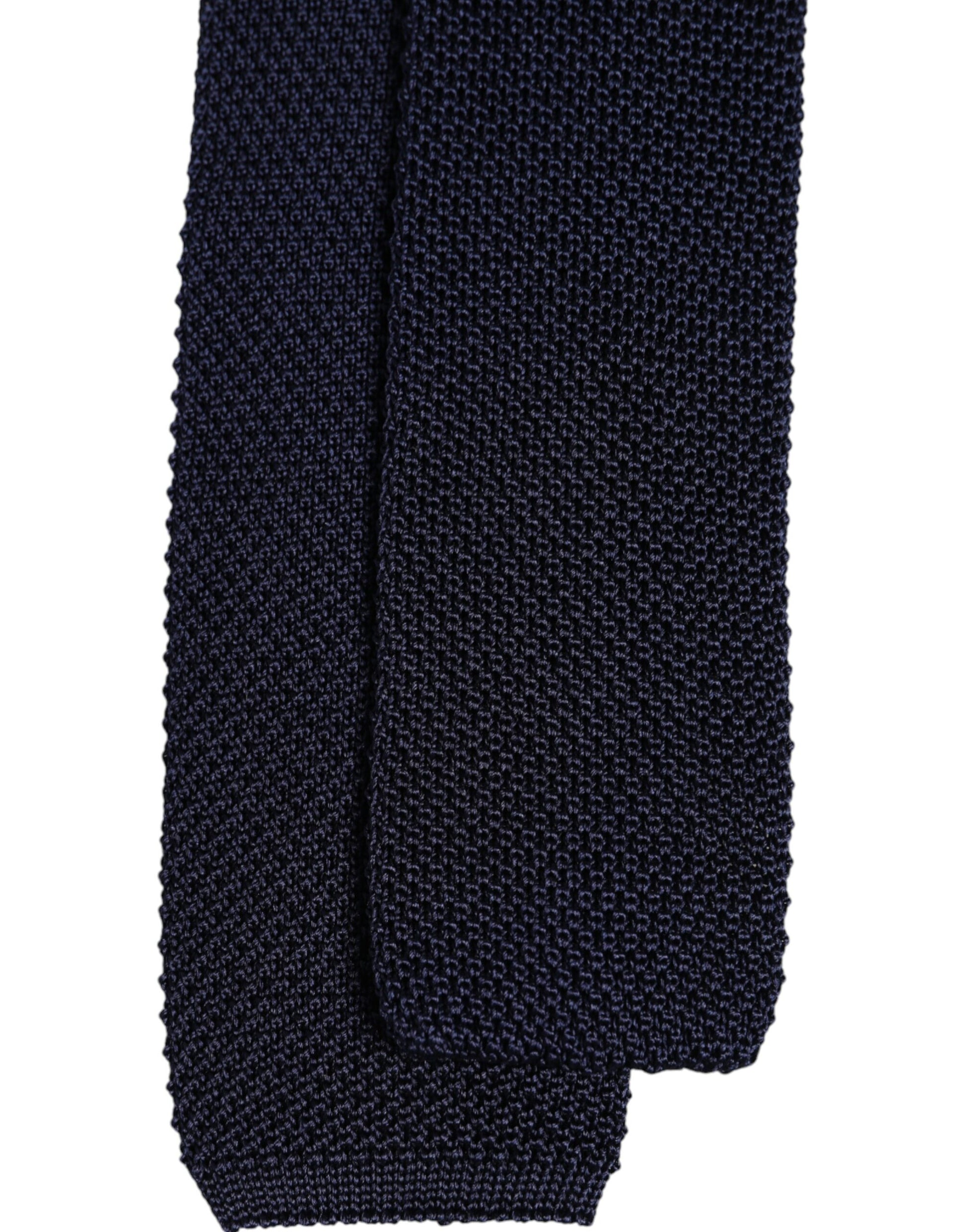 Dolce & Gabbana Dark Blue Silk Adjustable Necktie Tie - ACCEXO