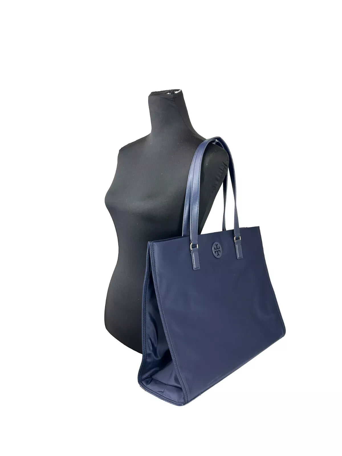 Tory Burch Navy Ella Large Nylon Tote Bag Purse 136144 - ACCEXO