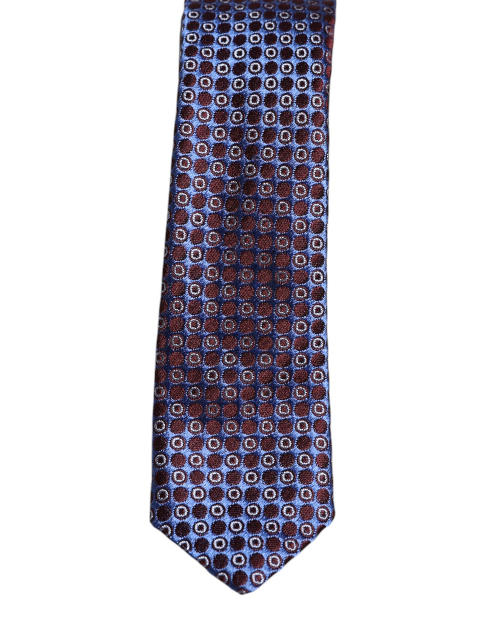 Dolce & Gabbana Multicolor Circles Silk Adjustable Necktie Tie - ACCEXO