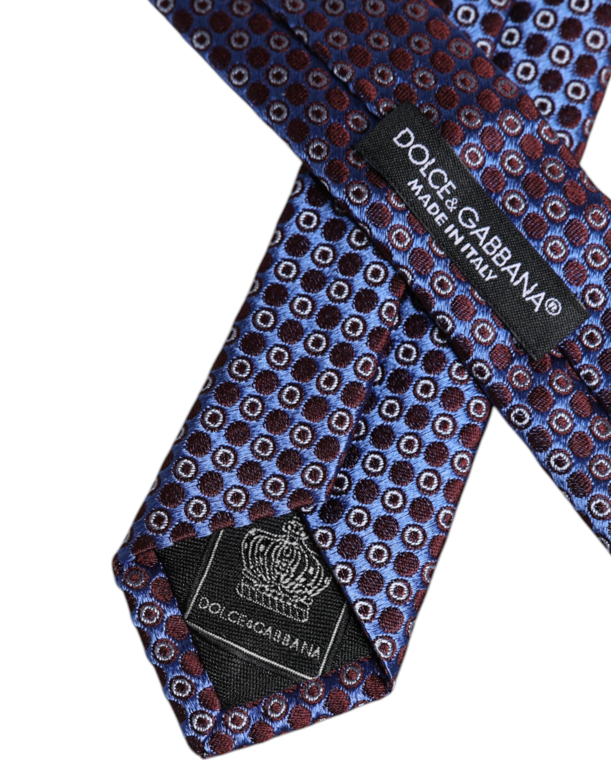 Dolce & Gabbana Multicolor Circles Silk Adjustable Necktie Tie - ACCEXO