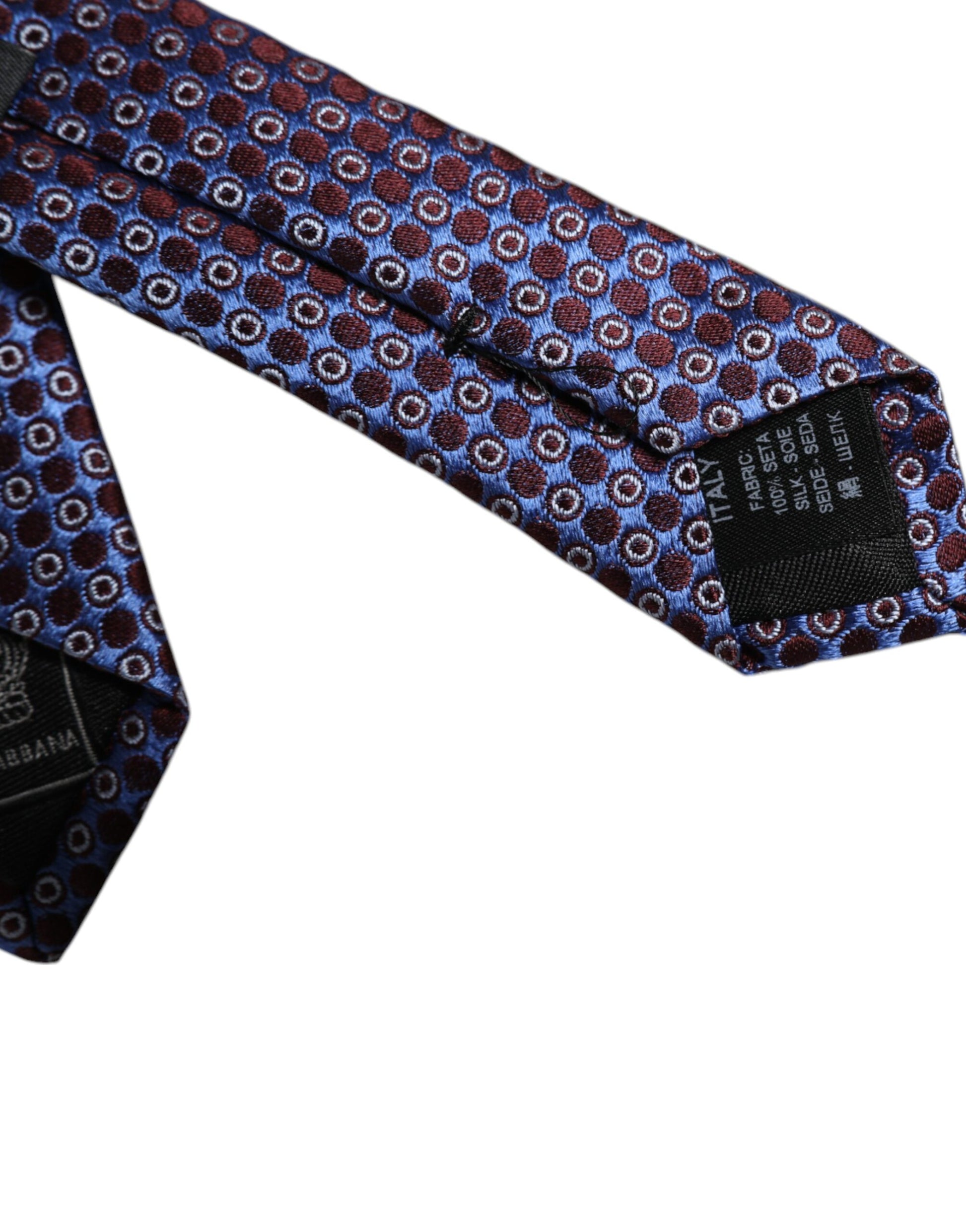 Dolce & Gabbana Multicolor Circles Silk Adjustable Necktie Tie - ACCEXO