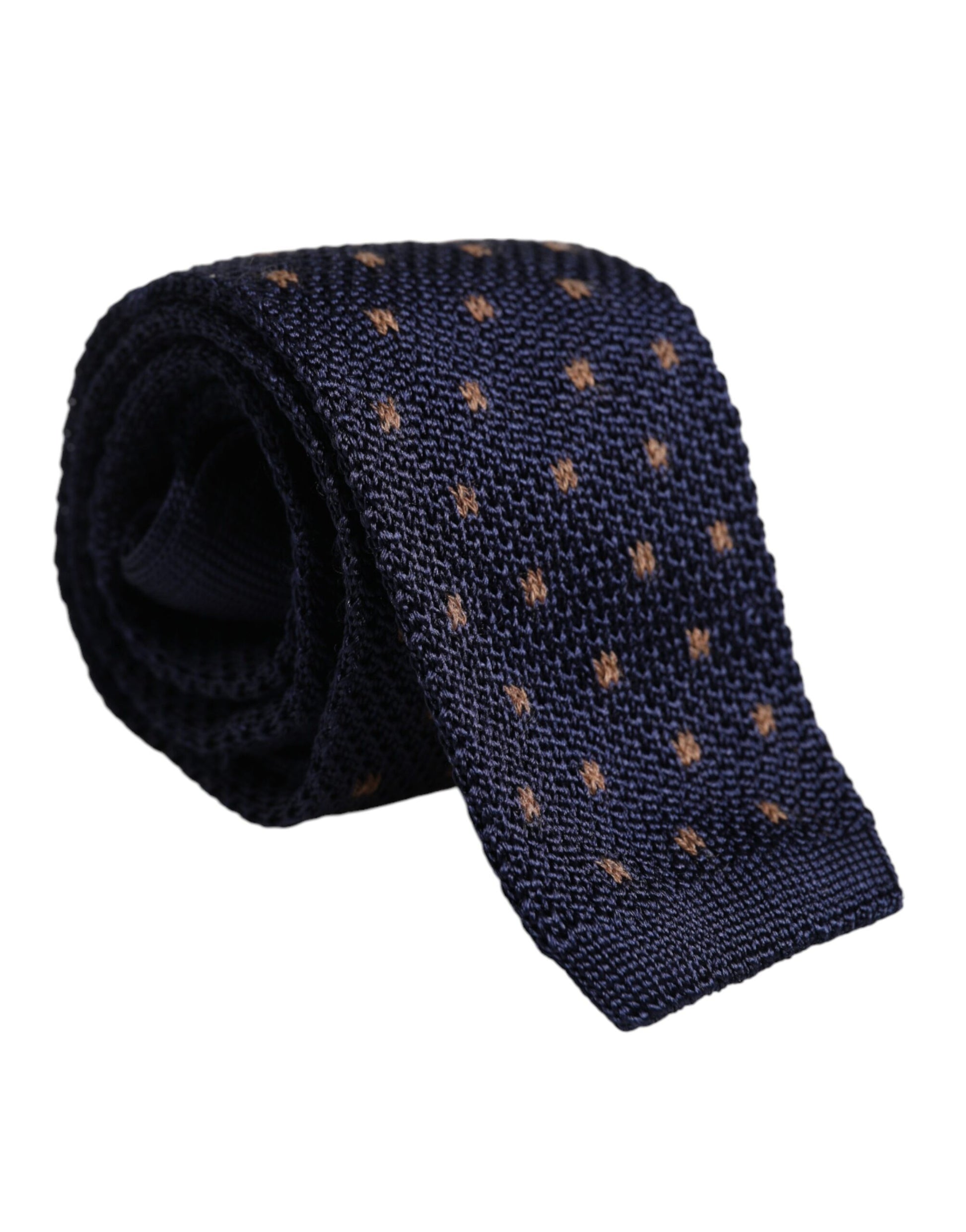 Dolce & Gabbana Blue Polka Dot Silk Adjustable Necktie Tie - ACCEXO