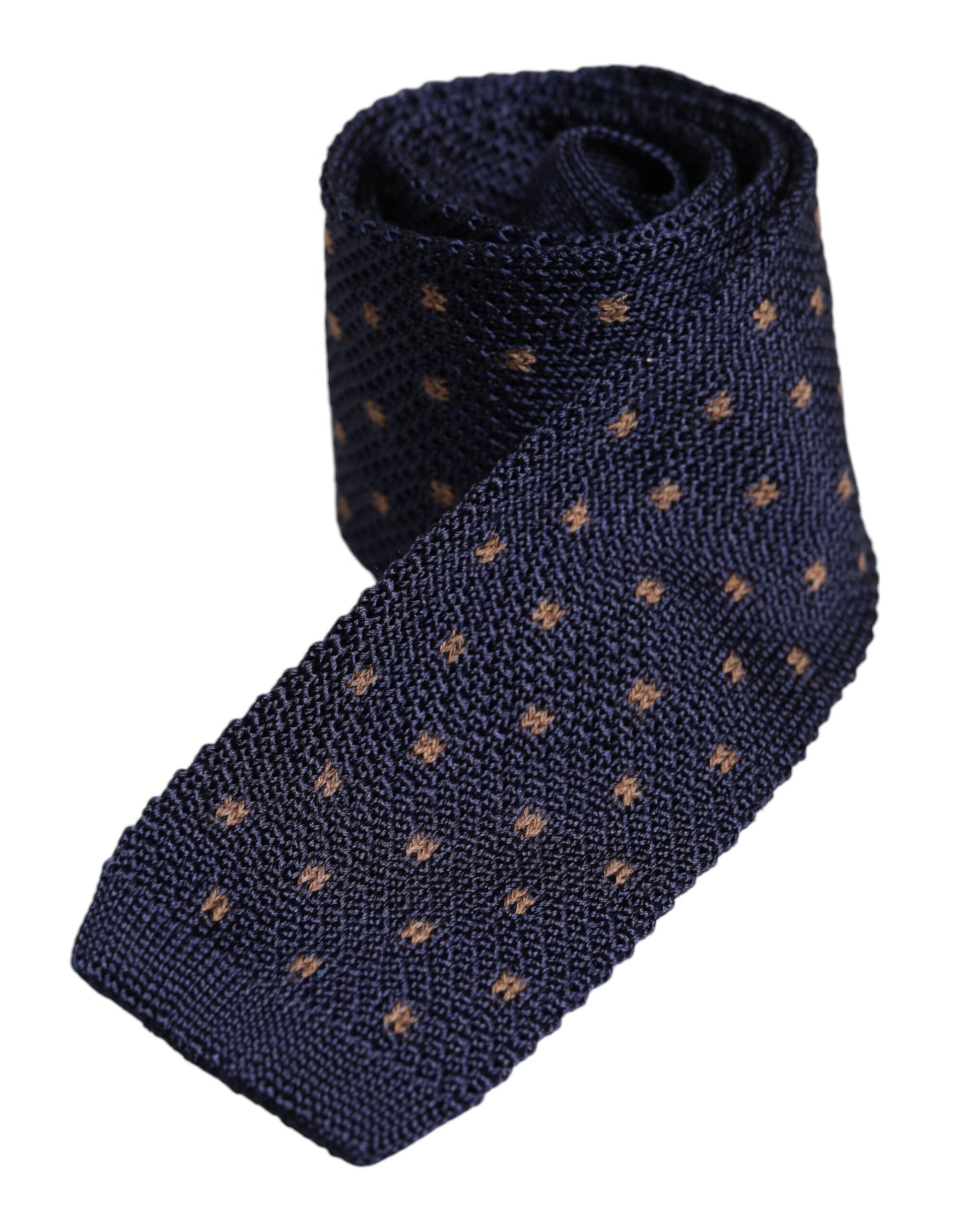 Dolce & Gabbana Blue Polka Dot Silk Adjustable Necktie Tie - ACCEXO