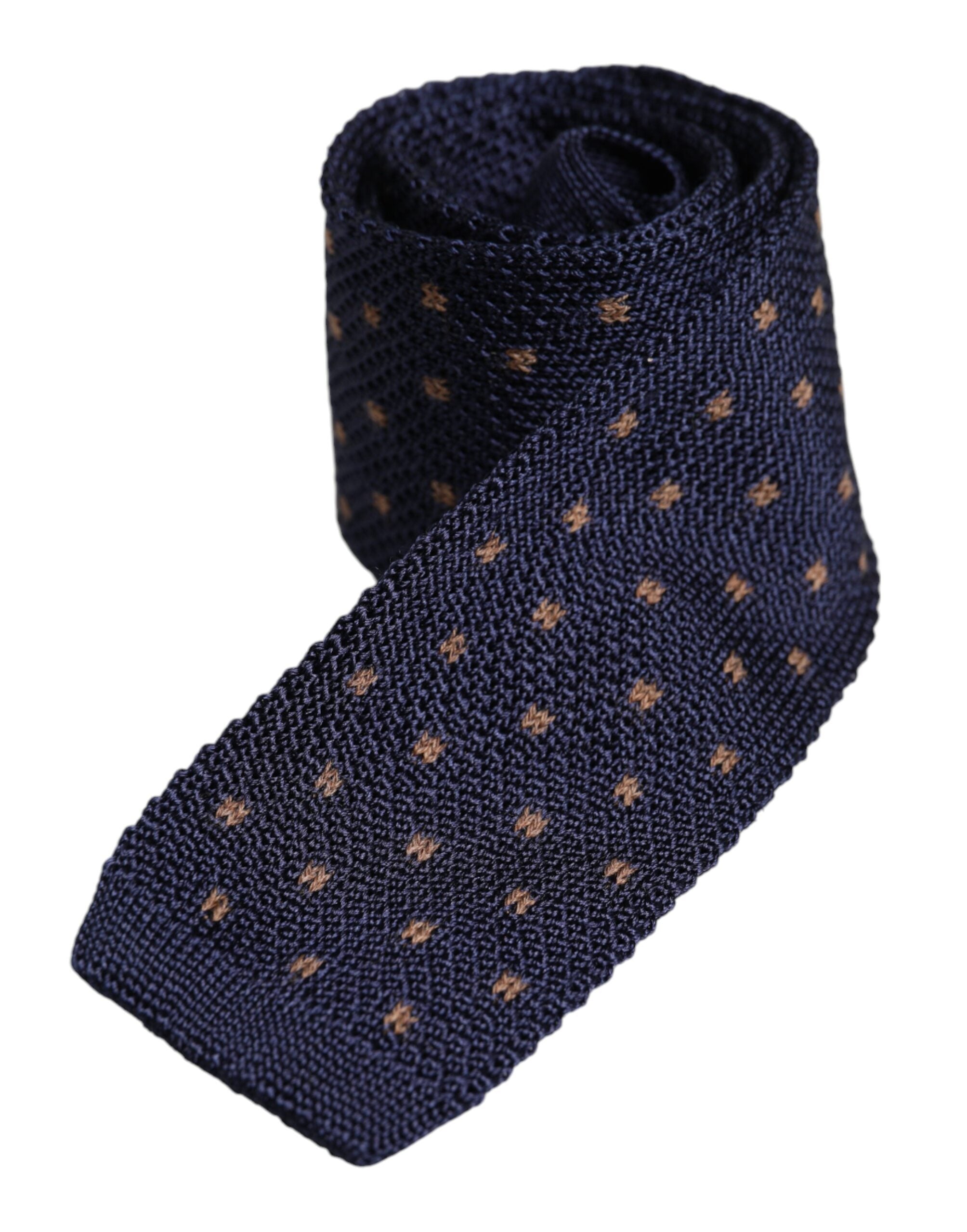 Dolce & Gabbana Blue Polka Dot Silk Adjustable Necktie Tie - ACCEXO