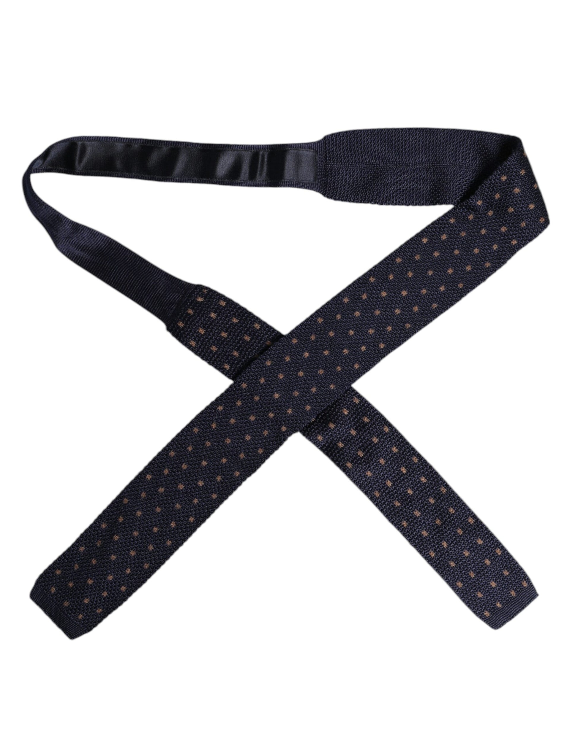 Dolce & Gabbana Blue Polka Dot Silk Adjustable Necktie Tie - ACCEXO