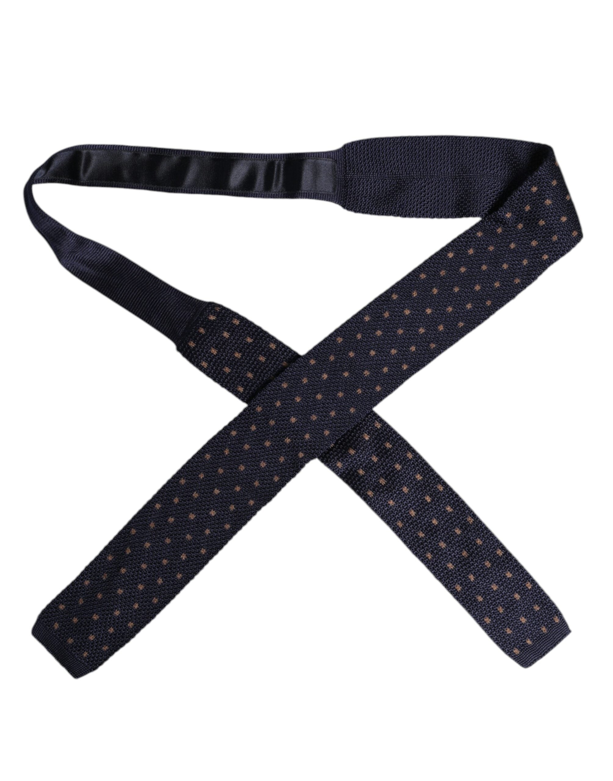 Dolce & Gabbana Blue Polka Dot Silk Adjustable Necktie Tie - ACCEXO