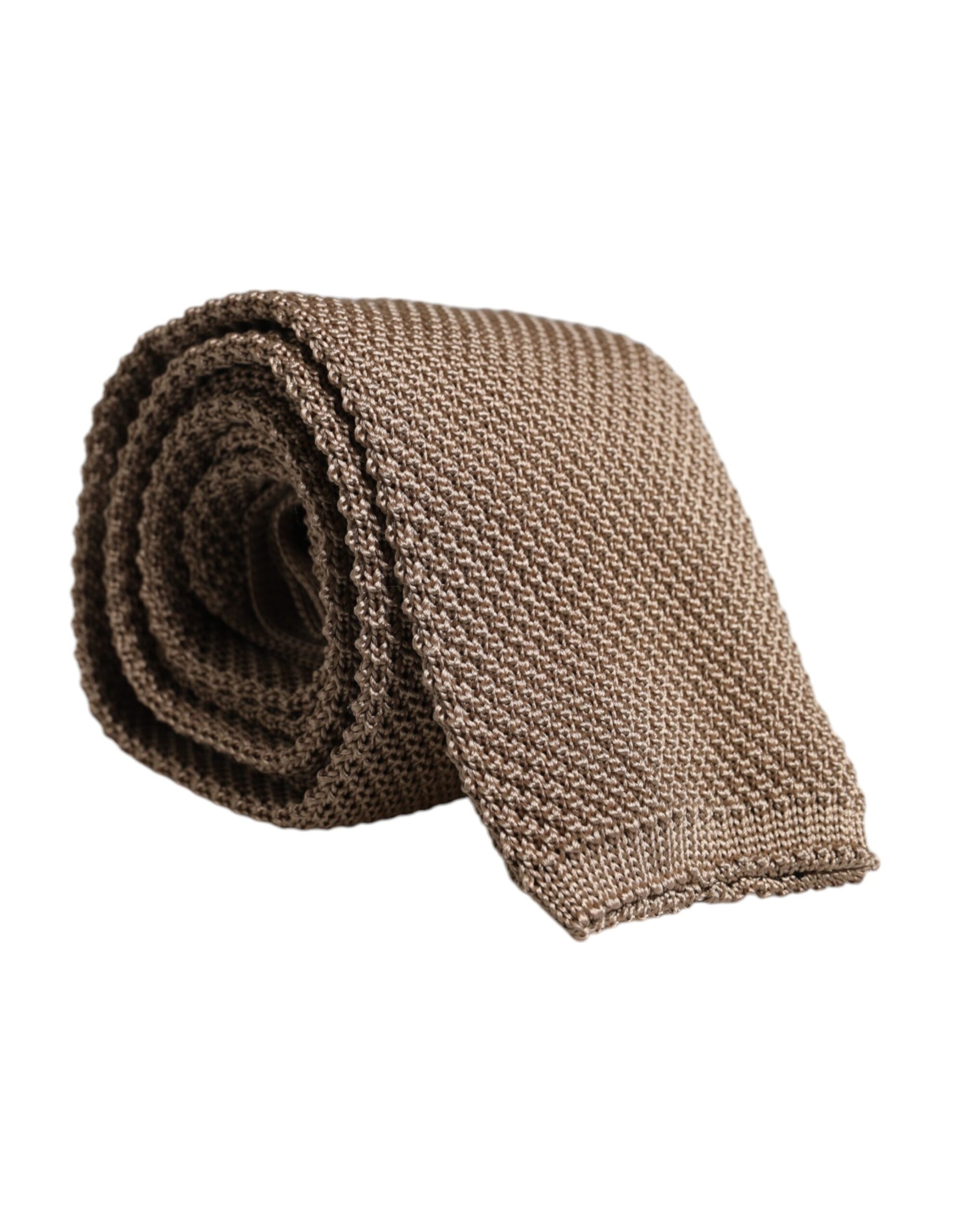 Dolce & Gabbana Brown Silk Adjustable Necktie Tie - ACCEXO