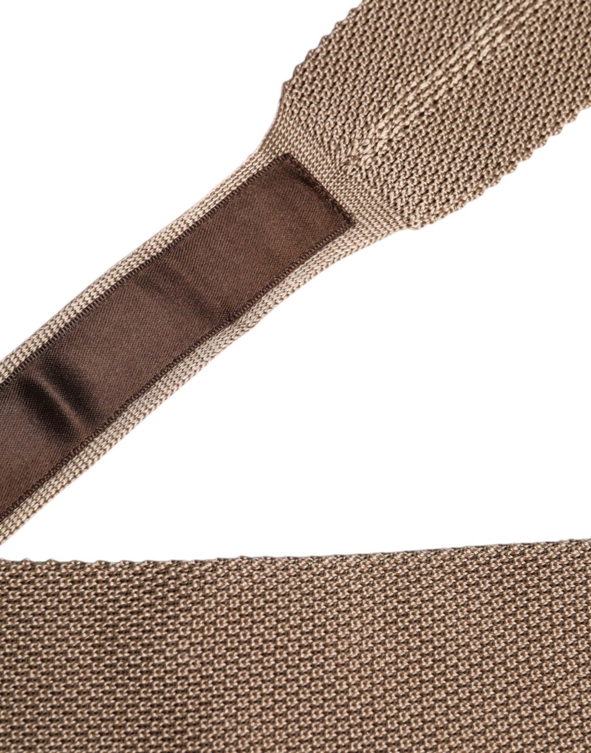 Dolce & Gabbana Brown Silk Adjustable Necktie Tie - ACCEXO