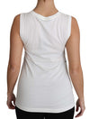 Dolce & Gabbana Elegant White Sleeveless Cotton Silk Shirt