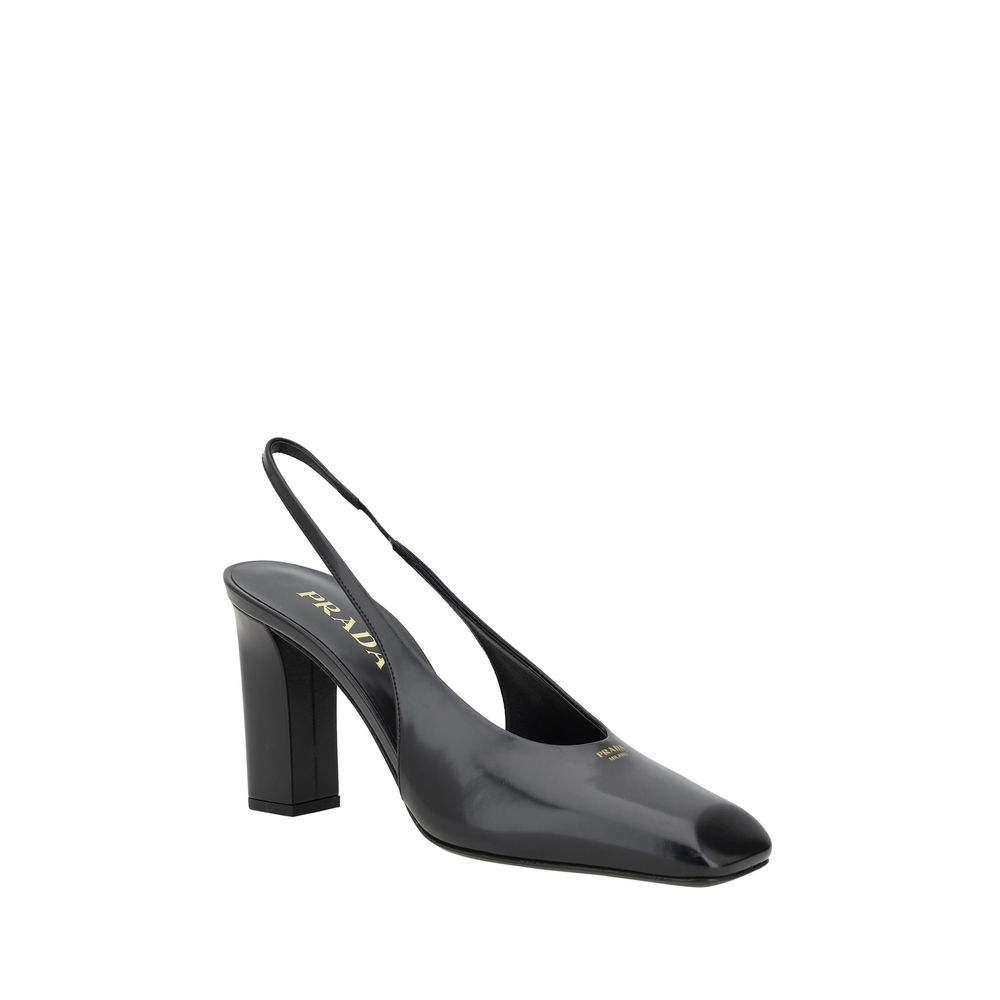 Prada Black Calf Leather Pumps - ACCEXO