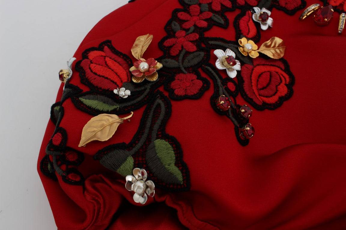 Dolce & Gabbana Elegant Silk High Waist Embroidered Shorts - ACCEXO