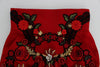 Dolce & Gabbana Ravishing Red Silk Embroidered Shorts