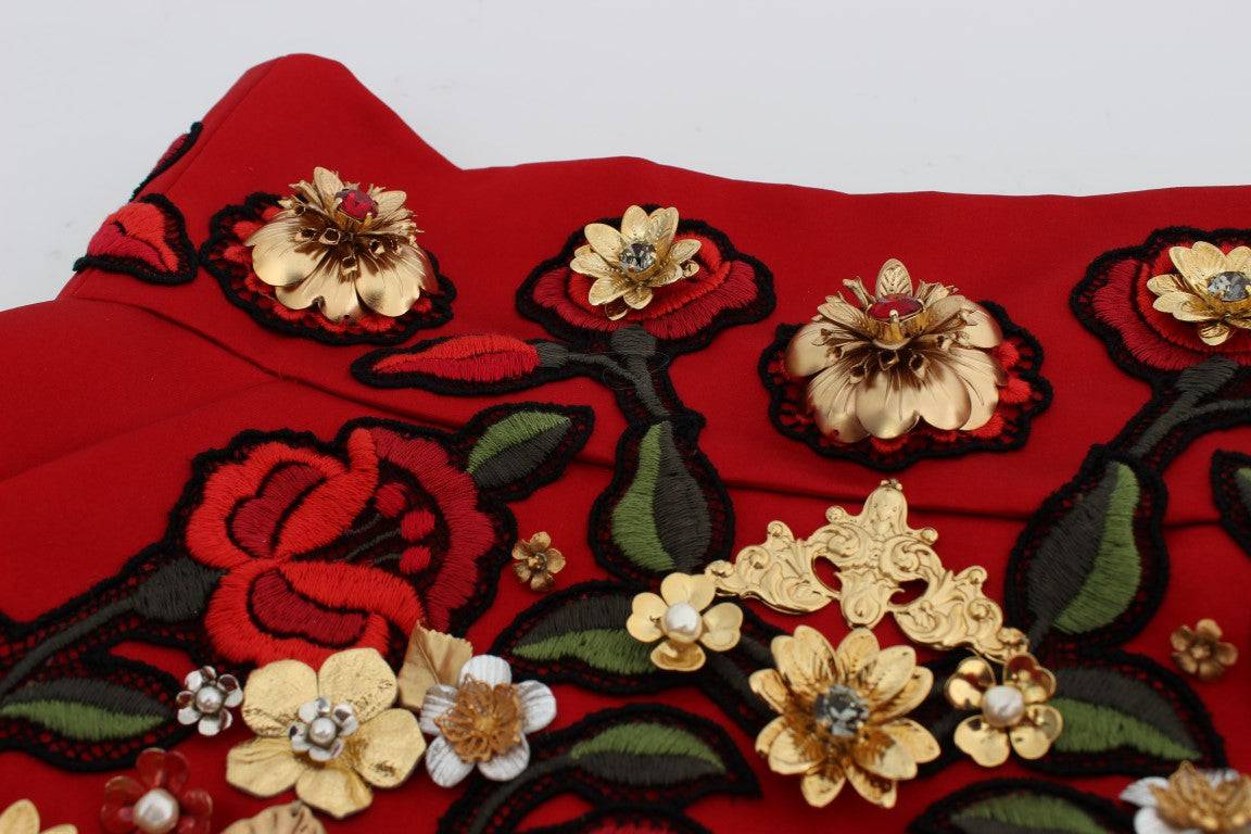 Dolce & Gabbana Enchanted Sicilian Rose Embroidered Mini Shorts - ACCEXO