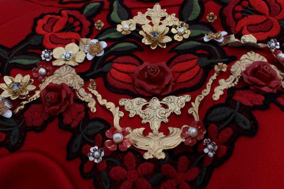 Dolce & Gabbana Enchanted Sicilian Rose Embroidered Mini Shorts - ACCEXO
