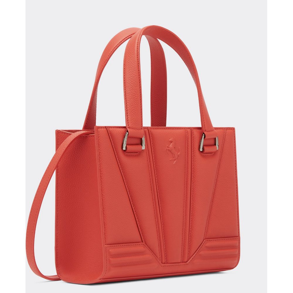 Ferrari Red Leather Handbag - ACCEXO