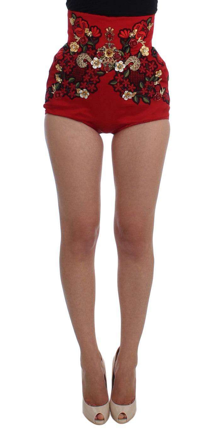 Dolce & Gabbana Enchanted Sicily Embroidered Silk Shorts - ACCEXO